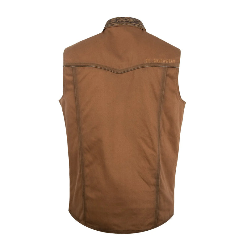 STS Ranchwear Men's Owen Canvas Vest in Tan