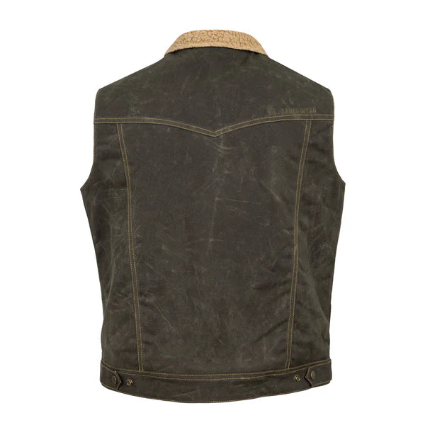 STS Ranchwear Men's Owen Canvas Vest in Olive
