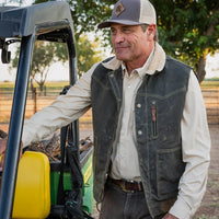 STS Ranchwear Men's Owen Canvas Vest in Olive