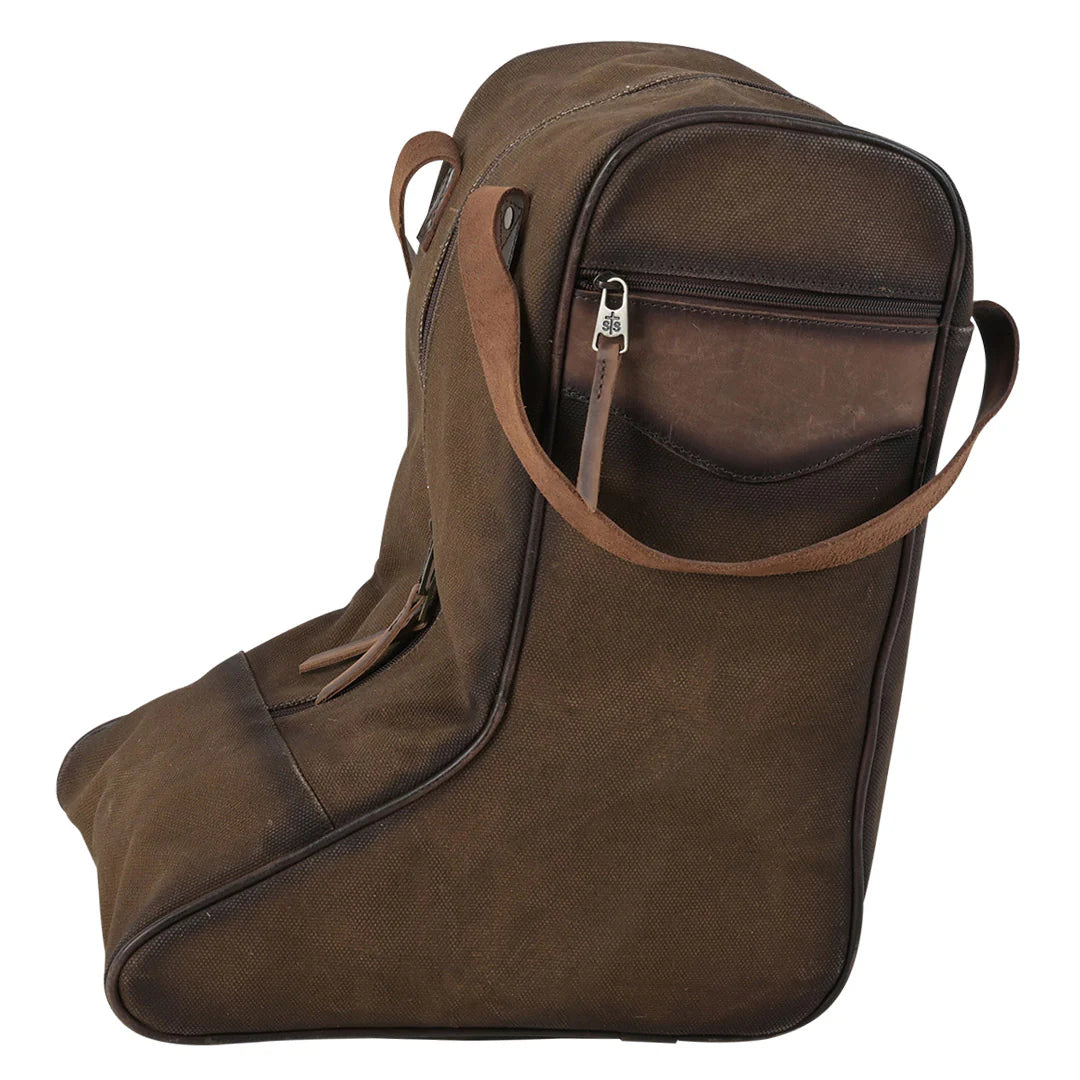 STS Ranchwear Cowhide Canvas Boot Bag