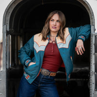 STS Ranchwear Women's Salinas Bomber Jacket in Teal