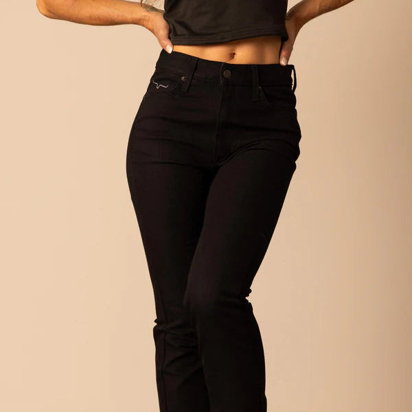 Kimes Ranch Women's Sarah High Rise Slim Boot Cut Jean in Black