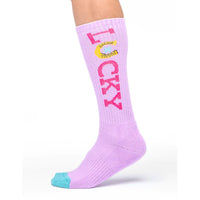 Lucky Chuck Women's Lavender Light Pink Performance Socks