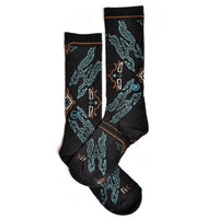Fringe Scarves Collection by Lucky Chuck Women's Tucumcari Black Performance Socks