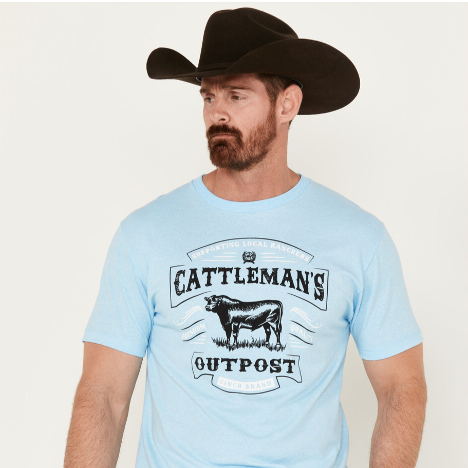 Cinch Men's Cattleman's Outpost Light Blue T-Shirt