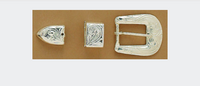 3 Piece Rounded Edge Hat Band Buckle