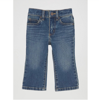 Wrangler Baby and Toddler Boy's Stitched Pocket Slim Boot Jean in Johnny