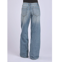 Stetson Women's No. 675 Mid Rise Wide Leg Jean in Light Wash