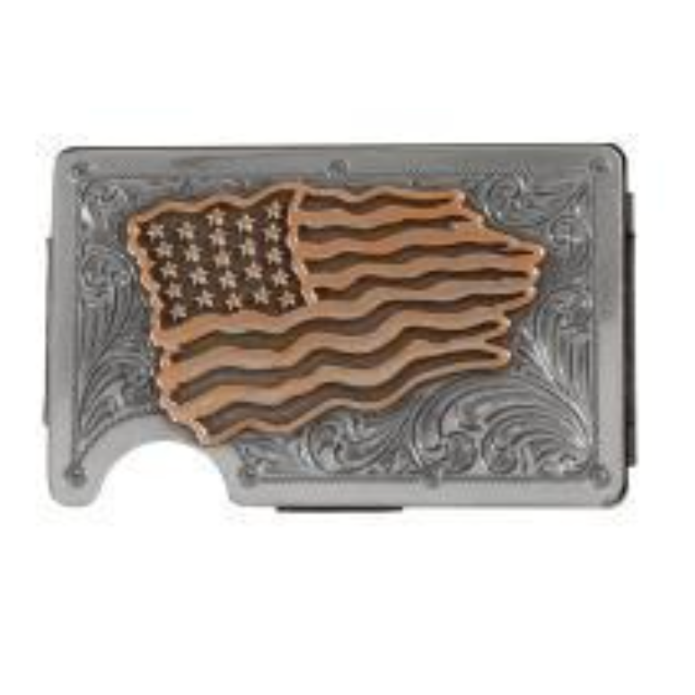 3D Men's RFID Block Distressed Flag Utility Wallet