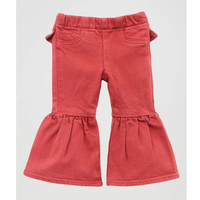 Wrangler Baby & Toddler Girl's Vibrant Ruffle Flare Jean in Chili