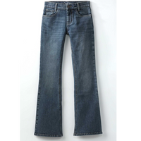 Cruel Girl's Lucy Mid Rise Slim Bootcut Jean in Medium Stonewash