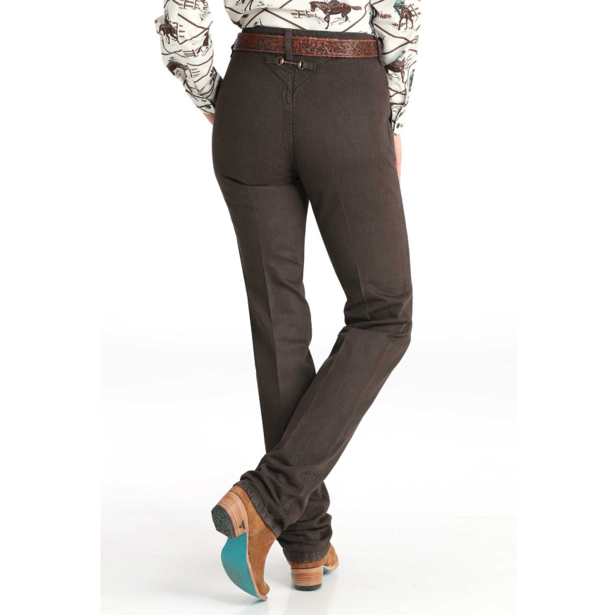 Cruel Women's Quinn High Rise Straight Leg Bareback Jean in Brown