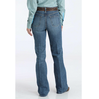 Cinch Women's Tatum High Rise Trouser in Medium Dark Wash