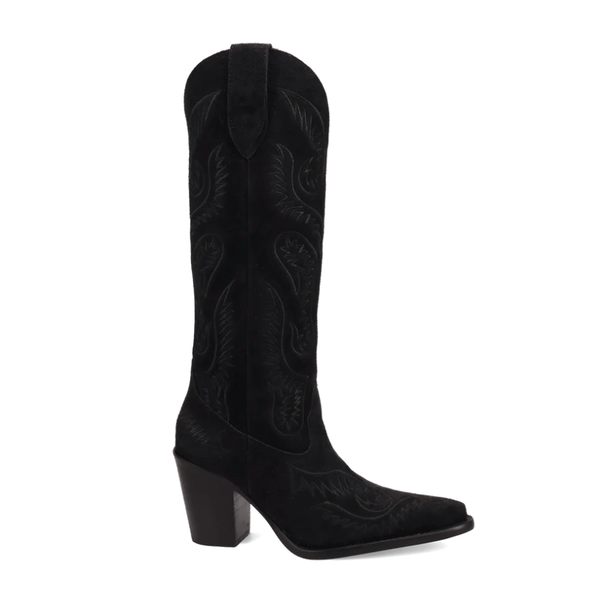 Dingo Women's Elvita Suede Leather Boot in Black