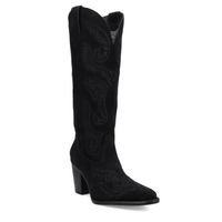 Dingo Women's Elvita Suede Leather Boot in Black