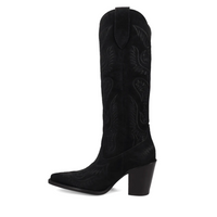 Dingo Women's Elvita Suede Leather Boot in Black
