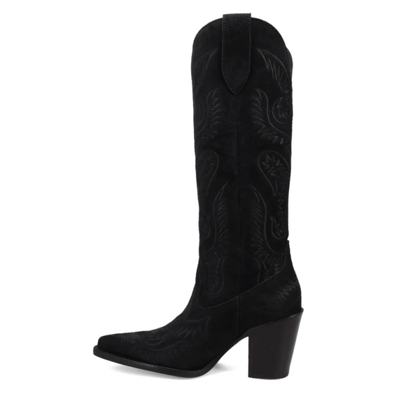 Dingo Women's Elvita Suede Leather Boot in Black