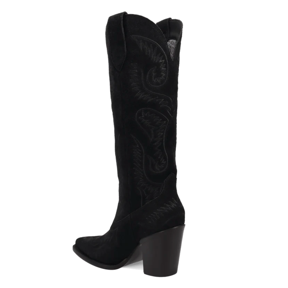Dingo Women's Elvita Suede Leather Boot in Black