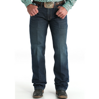 Cinch Men's White Label Relaxed Straight Jean in Dark