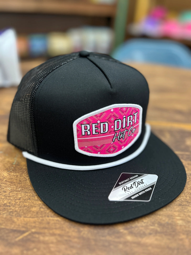 Red Dirt Hat Co. Pretty in Pink Rope Hat in Black