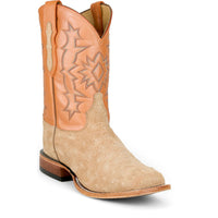 Tony Lama Men's Carlos Sueded Full Quill Ostrich Boot in Tan