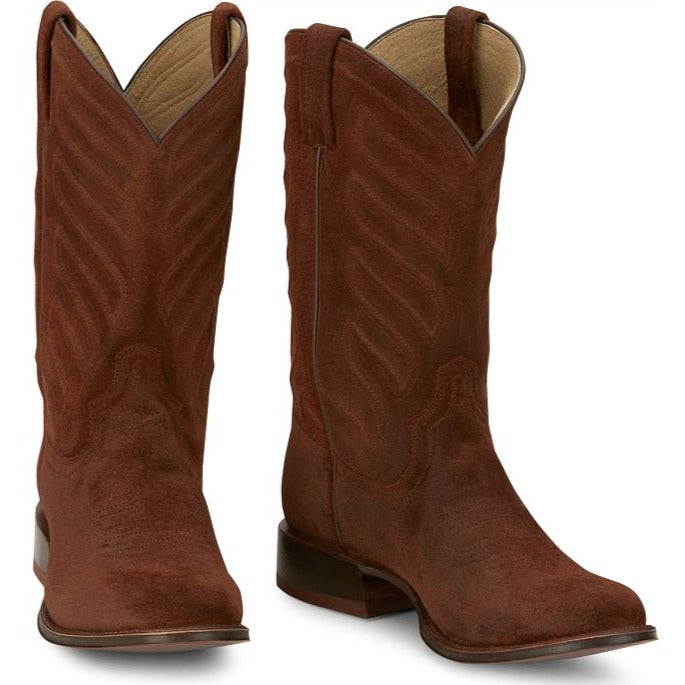 Tony Lama Men's Amado Brown Suede Western Boot