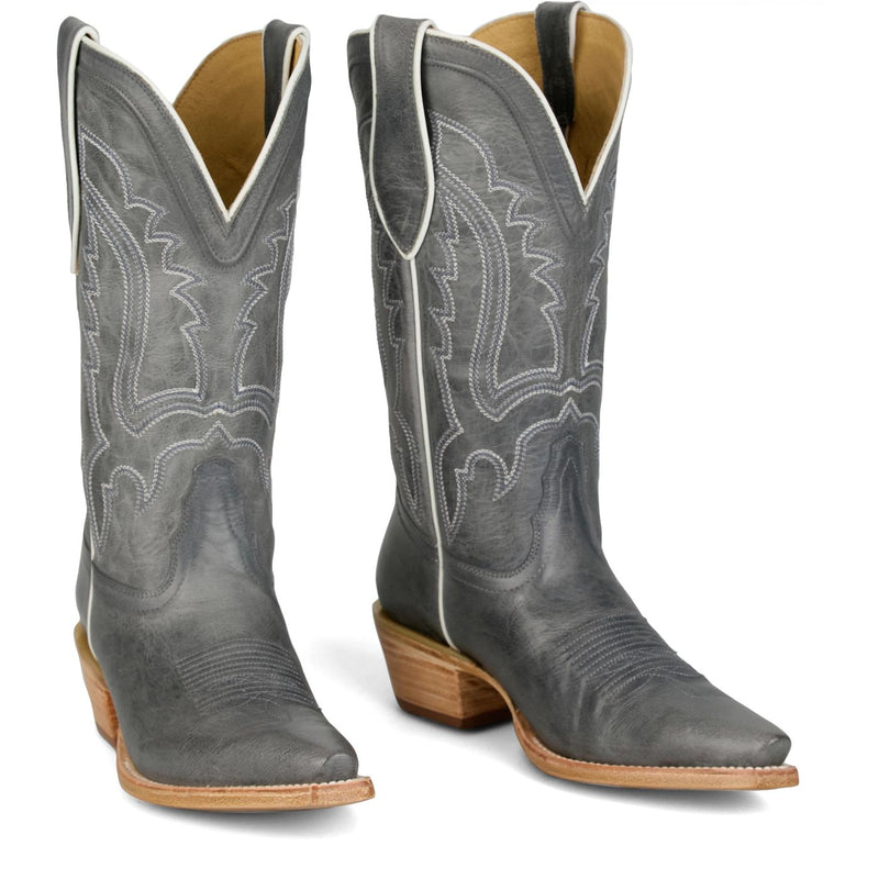 Tony Lama Women's Val 12" Western Boot in Graphite Goat