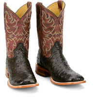 Tony Lama Men's Blaine Ostrich Western Boot in Chocolate