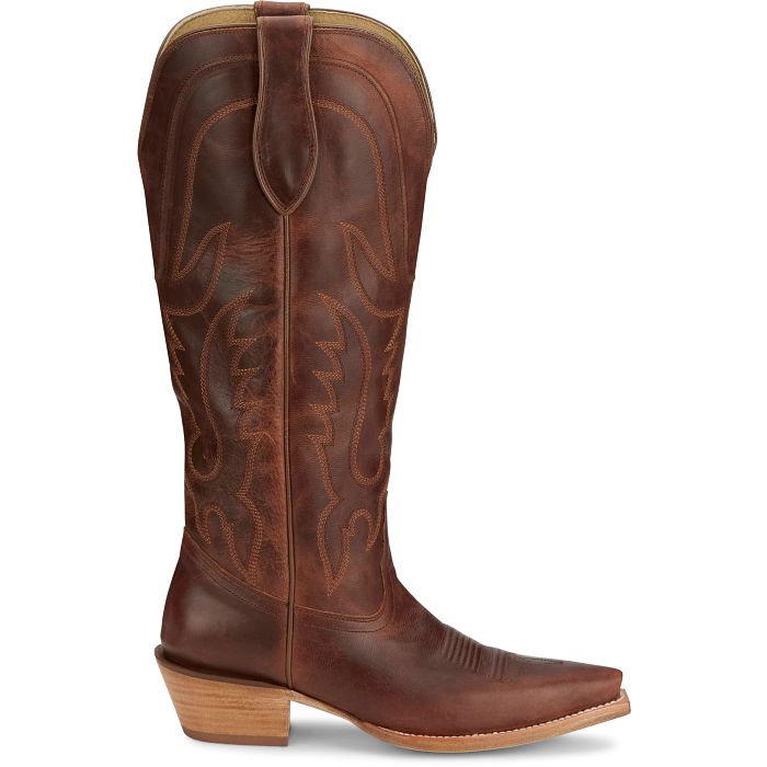 Tony Lama Women's Jess 15" Western Boot in Cognac Goat