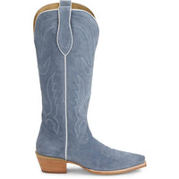 Tony Lama Women's Liz 15" Western Boot in Cornflower Suede