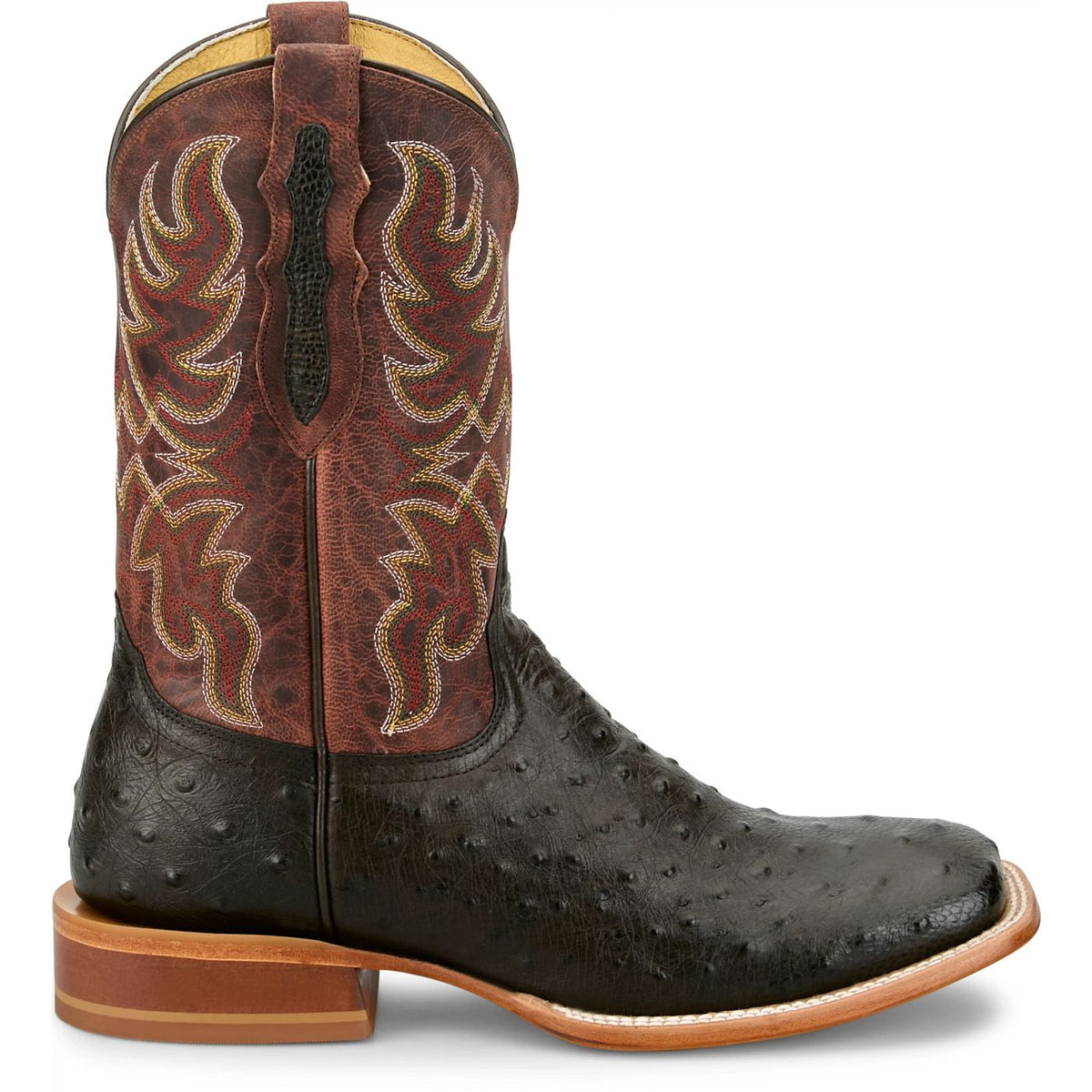 Tony Lama Men's Blaine Ostrich Western Boot in Chocolate