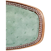 Tony Lama Men's Carlos Sueded Full Quill Ostrich Boot in Green