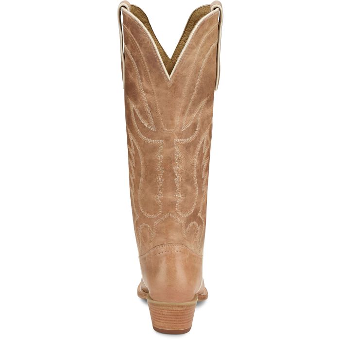 Tony Lama Women's Jess 15" Western Boot in Bone Goat