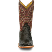 Tony Lama Men's Blaine Ostrich Western Boot in Chocolate
