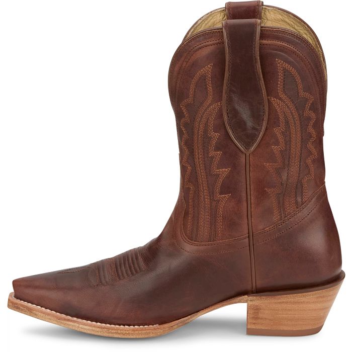 Tony Lama Women's Areli Western Bootie in Cognac Goat