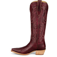 Tony Lama Women's Jess 15" Western Boot in Wine Goat