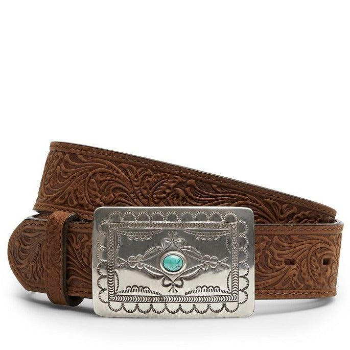 Tony Lama Women's Aged Bark Navajo Spirit Leather Belt