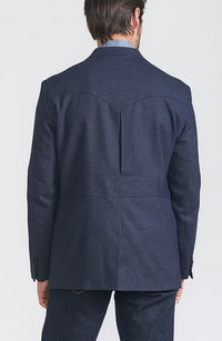 Flynt Western Men's Stockyard Sport Jacket in Navy Blue