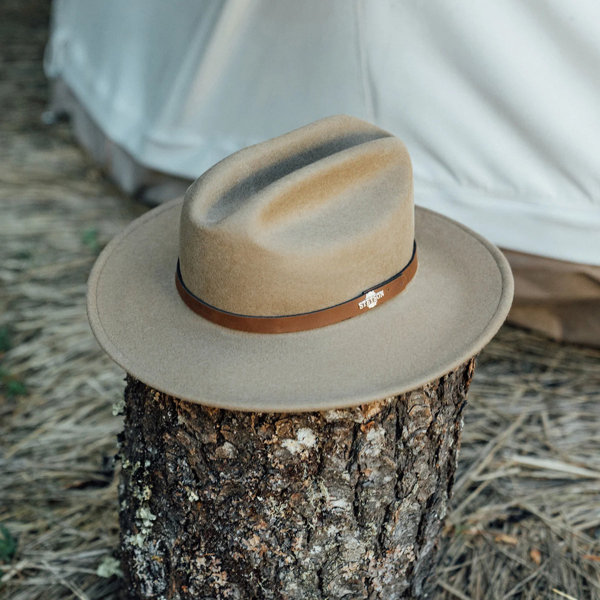 Stetson Route 66 Fur Felt Crushable Western Hat in Mushroom