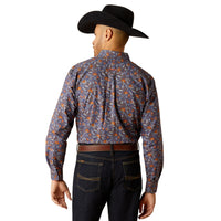 Ariat Men's Ty L/S Classic Fit Western Button Down Shirt in Dark Blue Floral