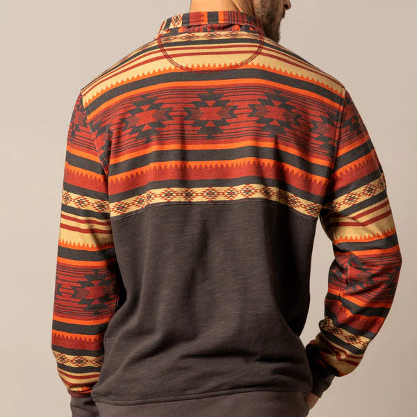 Kimes Ranch Men's Tack Quarter Button Pullover in Brown