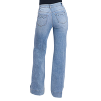Stetson Women's No. 751 High Waisted Wide Leg Jean in Medium Wash