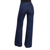 Stetson Women's No. 751 High Waisted Wide Leg Jean in Dark Wash