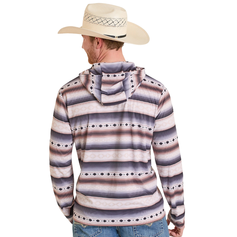 Rock & Roll Denim Men's Aztec Mesh Performance Hoodie