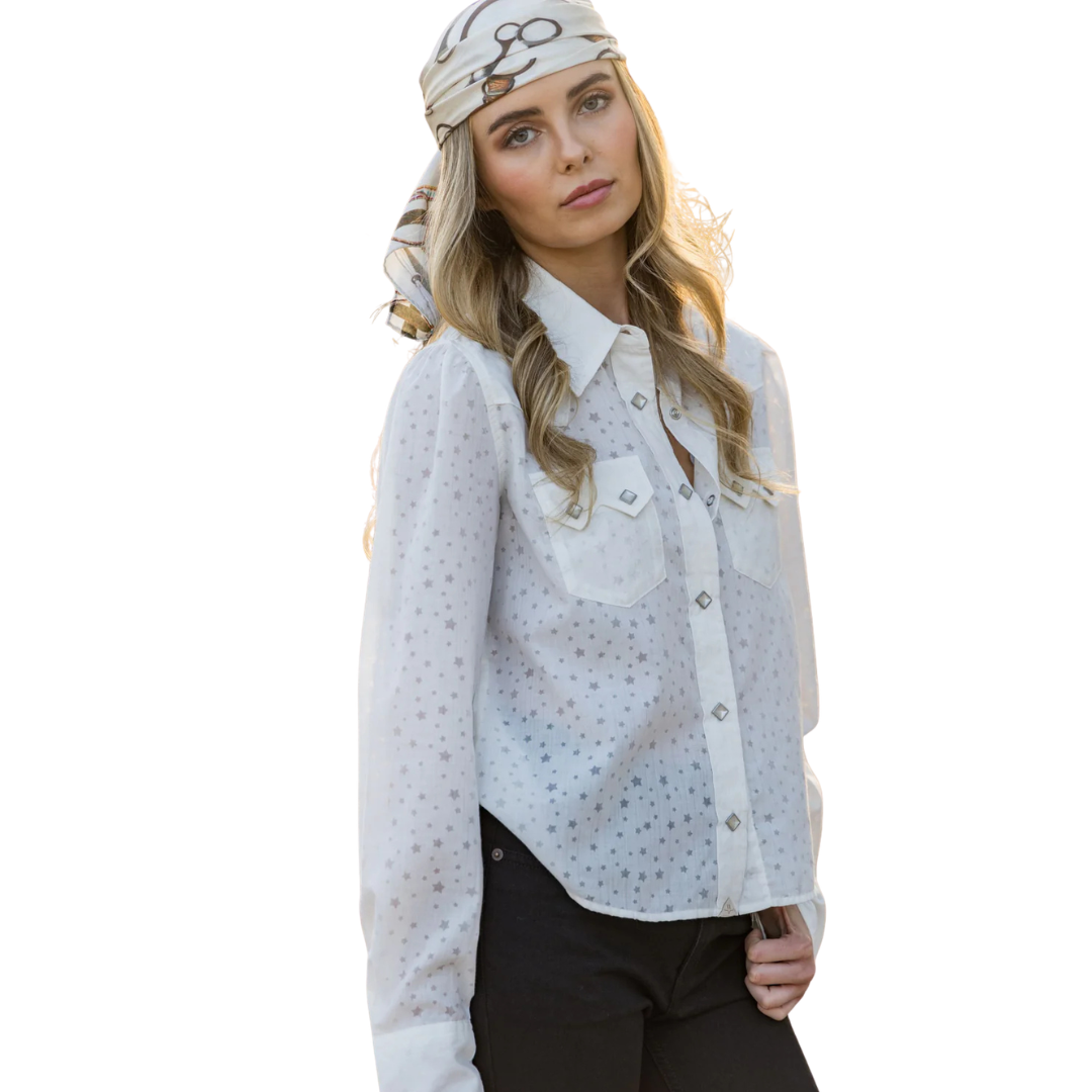 Kimes Ranch Women's L/S Etoile Western Snap Shirt in Pristine