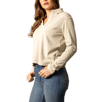 Kimes Ranch Women's Long Sleeve Polo in Bone