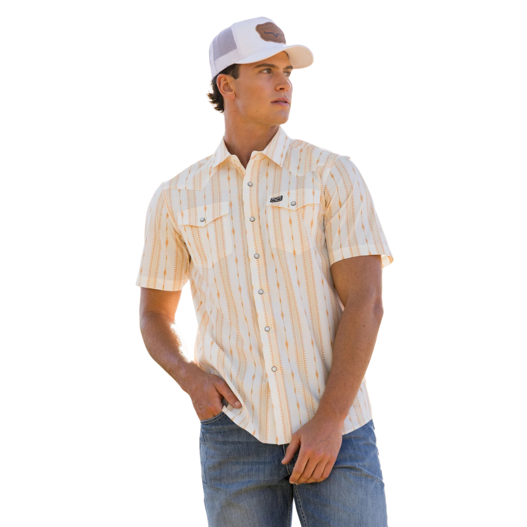 Kimes Ranch Men's Sonny Short Sleeve Button Down In Orange