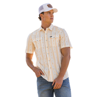 Kimes Ranch Men's Sonny Short Sleeve Button Down In Orange