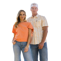 Kimes Ranch Men's Sonny Short Sleeve Button Down In Orange