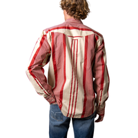 Kimes Ranch Men's L/S Reddy Striped Western Snap Shirt in Brick Red